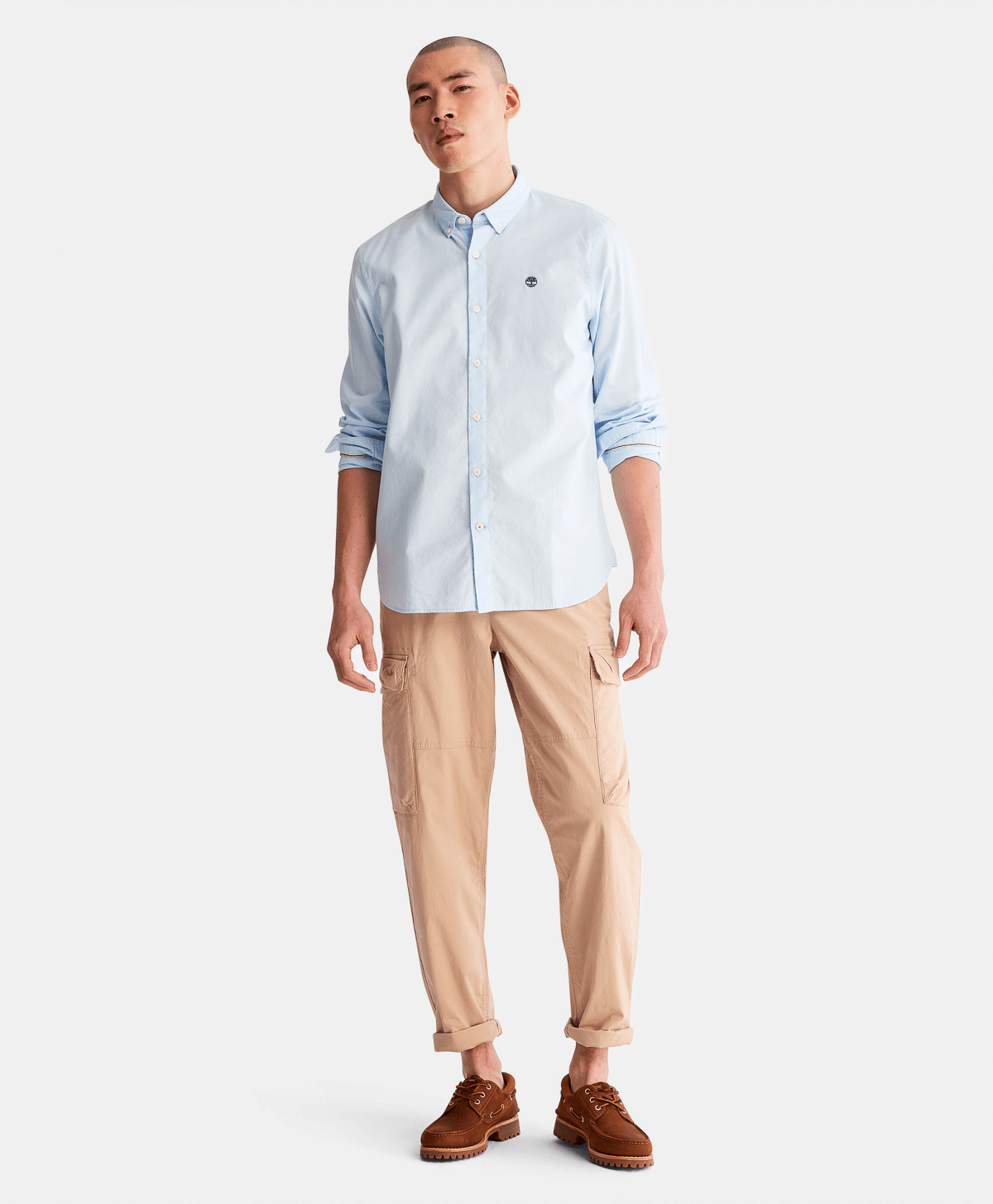 Camisa Timberland manga larga Ela River Elevated Oxford Solid Slim