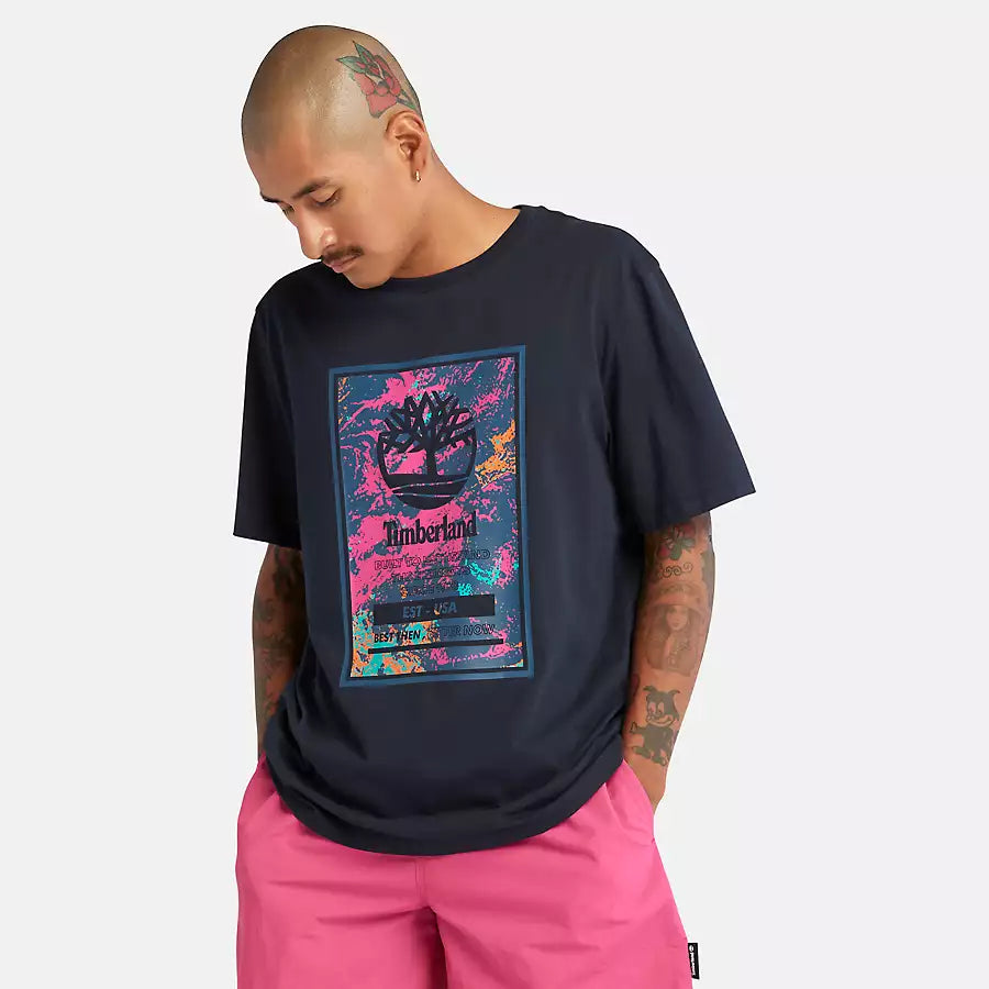 Timberland Playera Unisex con logo estampado
