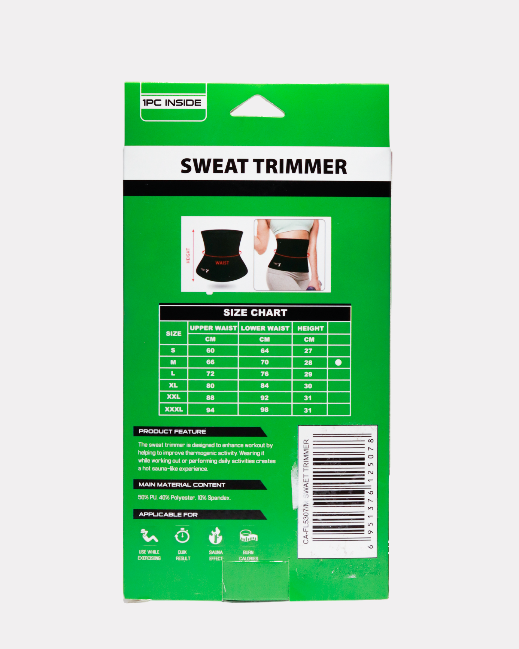 FAJA TERMICA ADDOMINAL BLACK CA-FL5307
