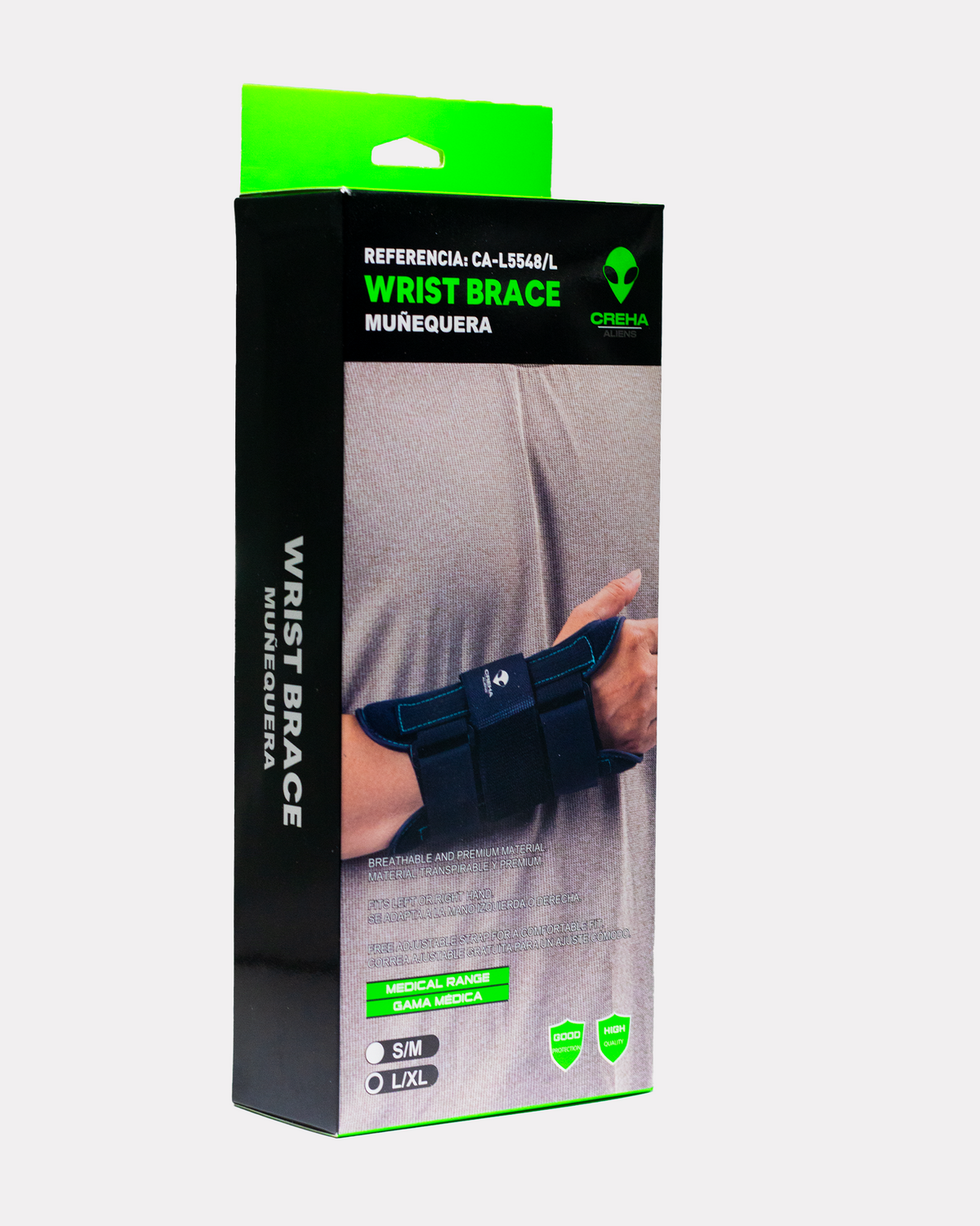 CREHA MUÑEQUERA GAMA MEDICA BLACK CA-L5548