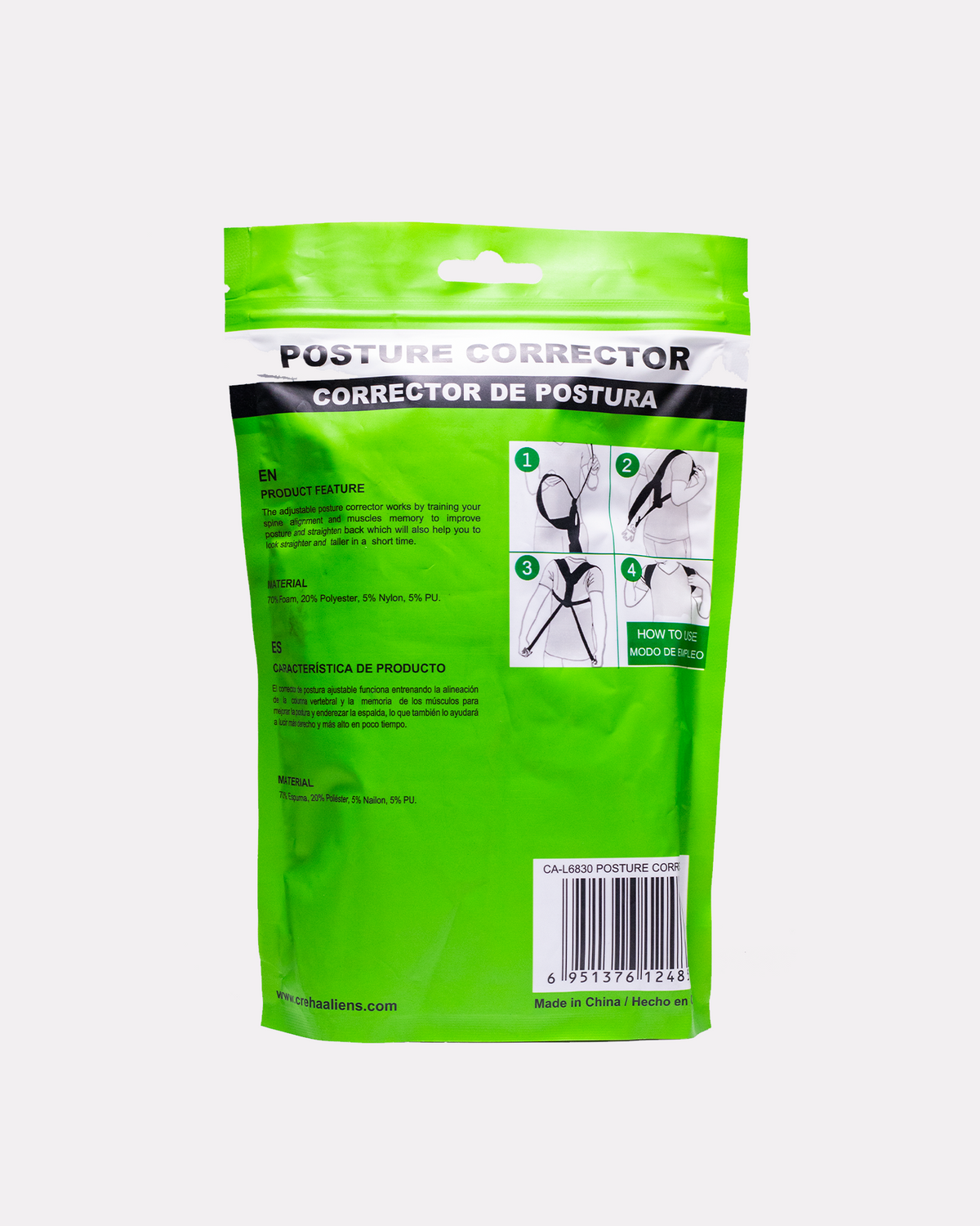 CREHA ENTRENADOR DE POSTURA AJUSTABLE CA-L6830