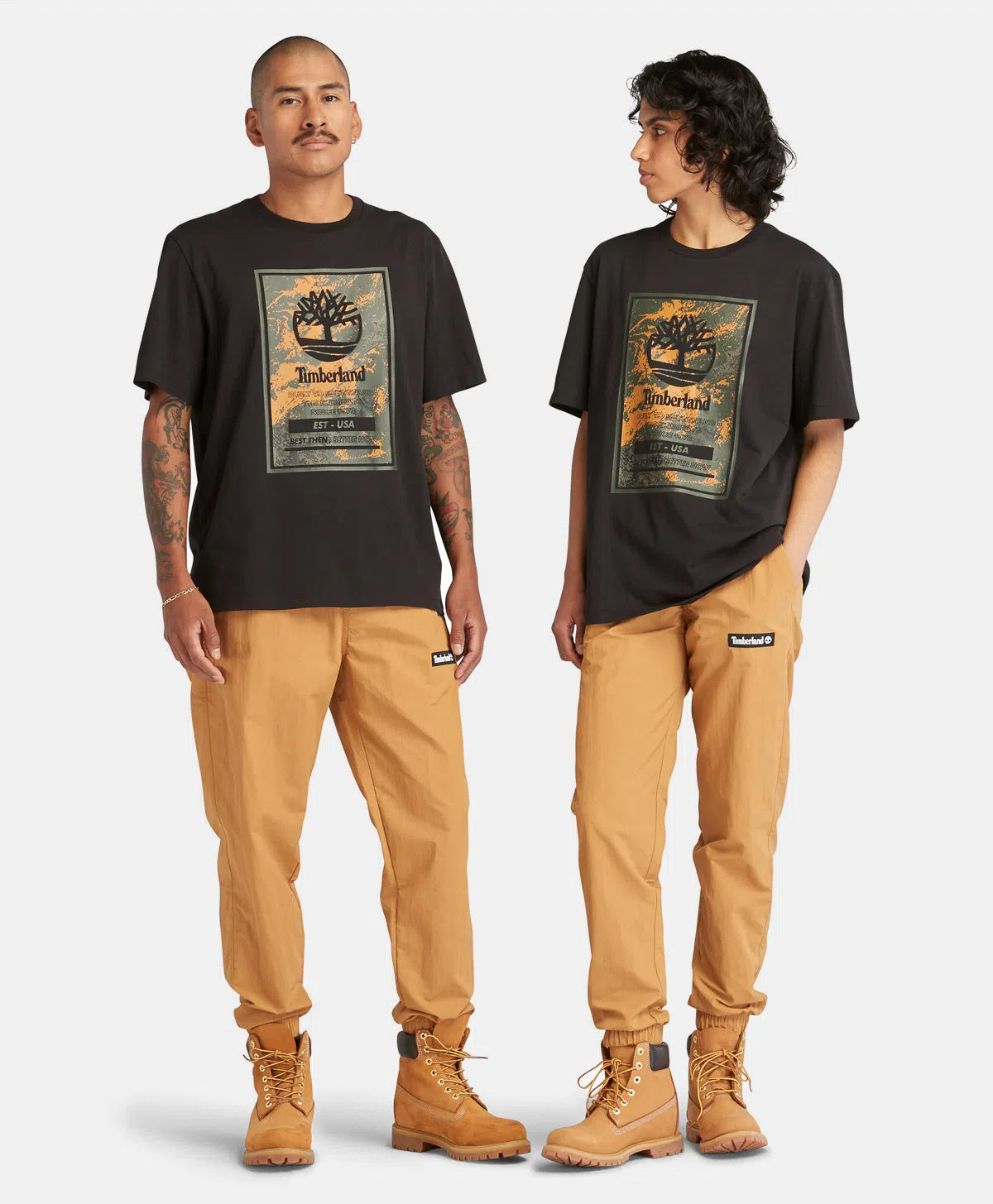 Timberland Playera Unisex con logo estampado