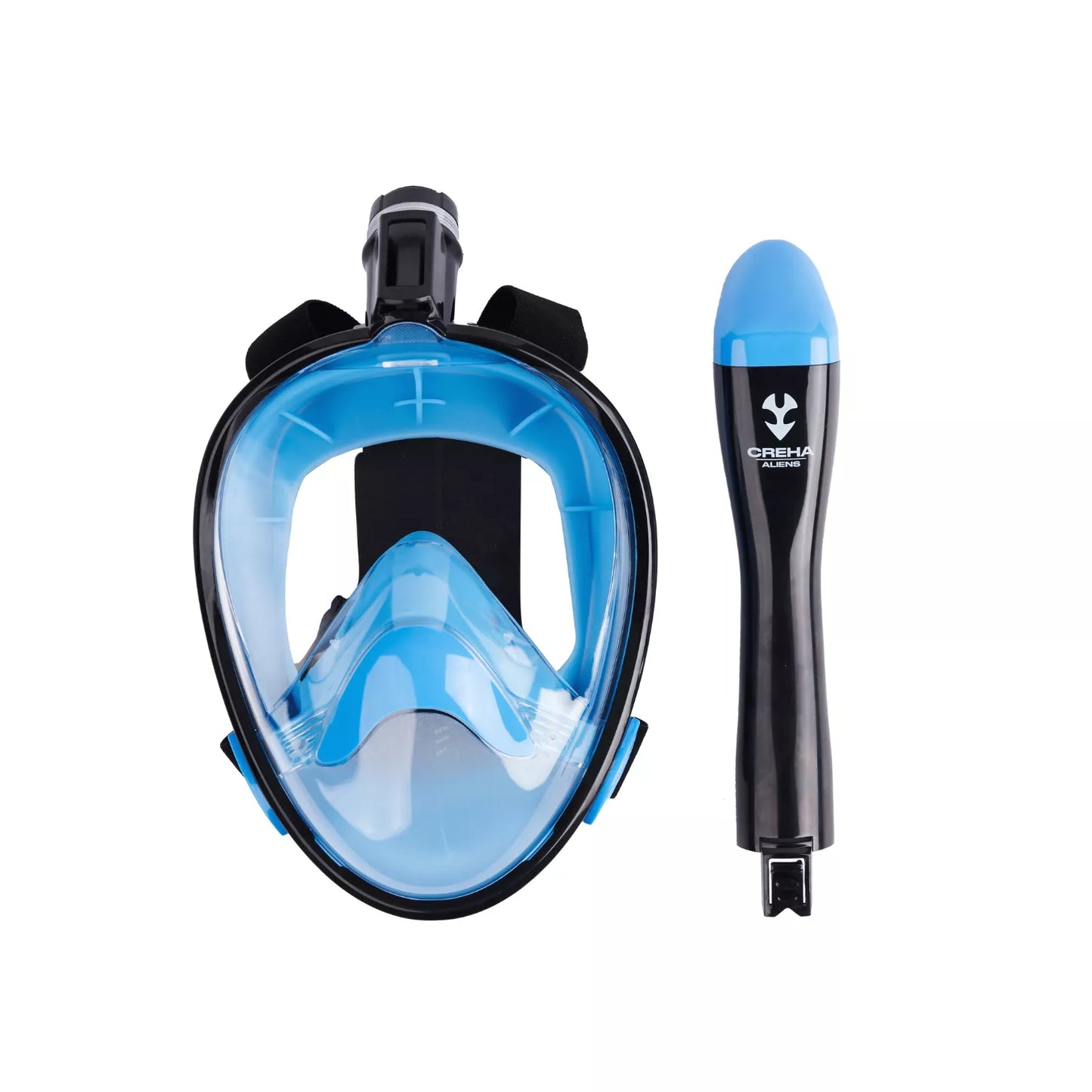 Creha Aliens Máscara de snorkel de cara completa